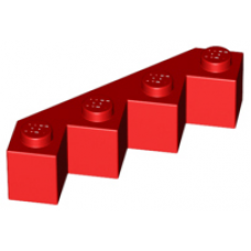 LEGO kocka 1x4 csapott sarokkal, piros (14413)